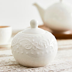 Homla Sylia Sugar Bowl White 10X10 Cm