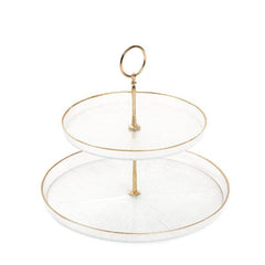 Homla Monze Transparent Platter 2 Level 21cm, 28cm