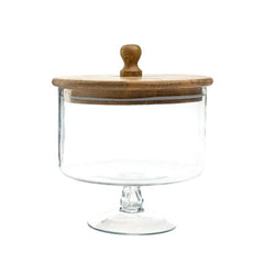 Homla Wood Colony Cake Stand Transparent 18X16 Cm