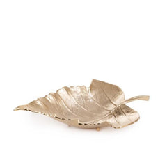 Homla Girona Decorative Tray Golden Leaf 34X25X7 Cm