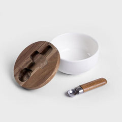 Homla Mooka Sugar Bowl with Spoon & Lid White 5X10 Cm