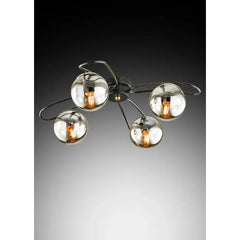 Karin/Plafo Nero Oro 6 E27