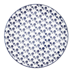 Homla Navia Blue Dinner Plate with flowers 27cm