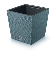 Prosperplast Furu Square Low Planter 24x24x23.5cm - Scandinavian Blue