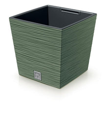 Prosperplast Furu Square Low Planter 29.5x29.5x29cm - Earth Green
