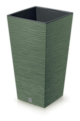 Prosperplast Furu Square Planter 29.5x29.5x55cm - Earth Green