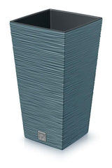 Prosperplast Furu Square Planter 39.5x39.5x75.5cm - Scandinavian Blue