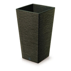 Prosperplast Furu Square Eco Wood Planter 39.5x39.5x75.5cm - Eco Coffee Brown