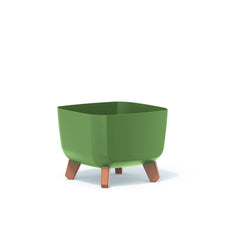 Prosperplast Gracia Square Planter 24x24x18.7cm - Earth Green