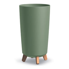 Prosperplast Gracia Tubus Slim Planter 23.9x23.9x44.5cm - Earth Green