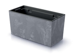 Prosperplast Urbi Case Beton Effect Planter 39.5x18.5x19.5cm - Marengo