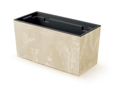 Prosperplast Urbi Case Beton Effect Planter 39.5x18.5x19.5cm - Cream Touch