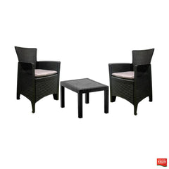 Ipae-Progarden Forest Set Rattan Effect Garden Furniture Anthracite