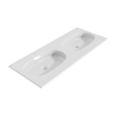 Sensea Icone Resin Basin 49 2 Bowls 121 White