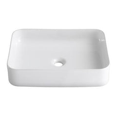 Sensea Studio Ceramic Rectangular Basin 50X36X12 White Shiny Sensea
