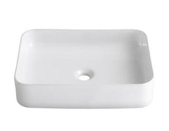 Sensea Studio Ceramic Rectangular Basin 50X36X12 White Shiny Sensea