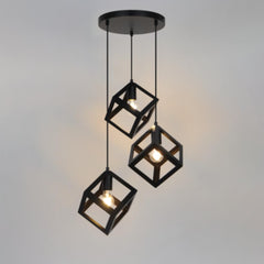Inspire Pendant Metal Black E27X3 D35cm