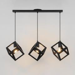 Inspire Pendant Metal Black E27X3 L70cm