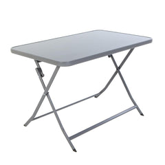 Naterial Emys Origami Table Steel, Glass Top 110x70cm - Dark Grey