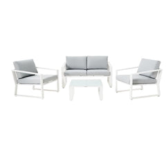 Naterial Lyra 2-Seater Sofa Set for 4 People - White