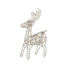 Lumineo BO Micro-Led Metal Reindeer 21cm - Silver/Warm White