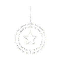 Lumineo BO Micro-Led Acrylic Deco Star Light 32 x 33cm - Clear/Warm White