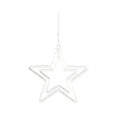 Lumineo BO Micro-Led Acrylic Deco Star Light 35 x 34cm - Clear/Warm White