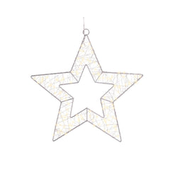 Lumineo BO Micro-Led Metal Star 38 x 38cm - Silver/Warm White