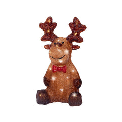 Lumineo BO Led Acrylic Reindeer Figure 23.5cm - Cool White