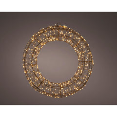 Lumineo Micro-Led Metal Wreath 7 x 38 x 38cm - Black/Classic Warm