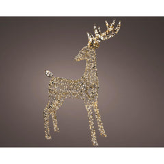 Lumineo Micro-Led Reindeer with Flashing Effect 18 x 65 x 130cm - Gold/Warm White