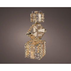 Lumineo Micro-Led Giftbox with Flashing Effect 25 x 25 x 73cm - Gold/Warm White