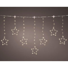 Lumineo 156 Micro-Led Curtain with Twinkle Effect 120 x 60cm - Silver/Warm White