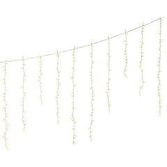 Lumineo Compact 256 Icicle Lights with Twinkle Effect 357 x 60cm - White/ Classic & Warm White