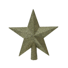 Decoris Shatterproof Star Tree Topper with Glitter 20cm - Rosemary Green