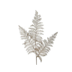 Decoris Spray Fern on Stem 80cm - White Gold