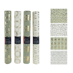 Decoris Polyester Runner Fabric 35 x 200cm - Shades of Green (3 Assorted)