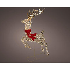 Lumineo Micro-Led Reindeer with Flashing Effect 18 x 57 x 100cm - Gold/Warm White