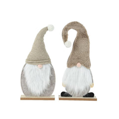 Decoris Flet Gnome with MDF Base 40cm (2 Assorted)