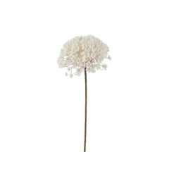 Decoris Plastic Flower with Snow Finish 70cm - Cream