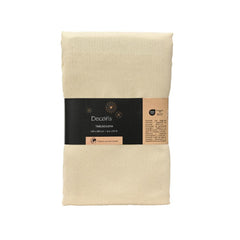 Decoris Polyester Tablecloth with Star Pattern 180 x 140cm - Cream
