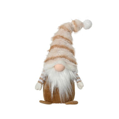 Decoris Polyester Gnome Sitting 40cm - Beige