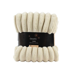 Decoris Polyester Throwover 130 x 170cm - Cream