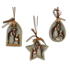Decoris Polyresin Nativity Hanging 10cm (3 Assorted)