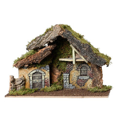 Decoris MDF Nativity House 43 x 19 x 29cm - Natural
