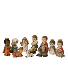 Decoris Polyester Nativity Figures Set of 11pcs 11.4cm