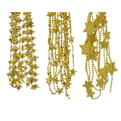 Decoris Beaded Garland  270cm - Gold (3 Assorted)