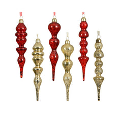 Decoris Glass Hanging Figure 18cm - 6Assorted