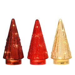 Lumineo BO Glass Tree 18.2cm - 3 Assorted
