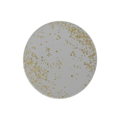 Kitchen Goods Glass Round Plate 10cm - Silver